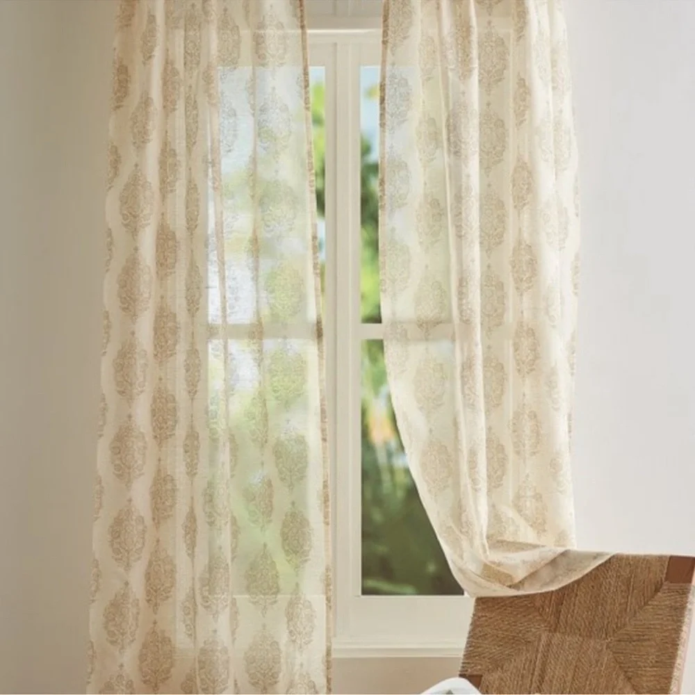 Soft Surroundings Romantique Sheer Silk Curtains Panels